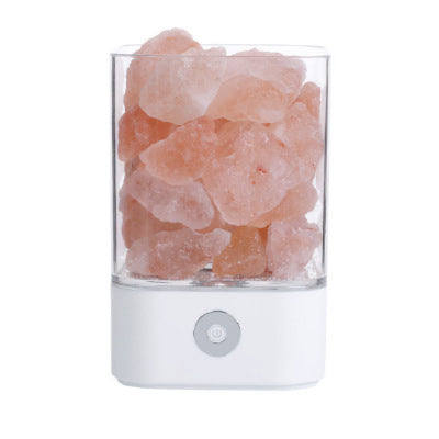 Rosenquarz LED Lampe