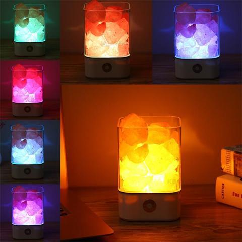 Rosenquarz LED Lampe