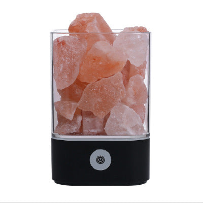 Rosenquarz LED Lampe